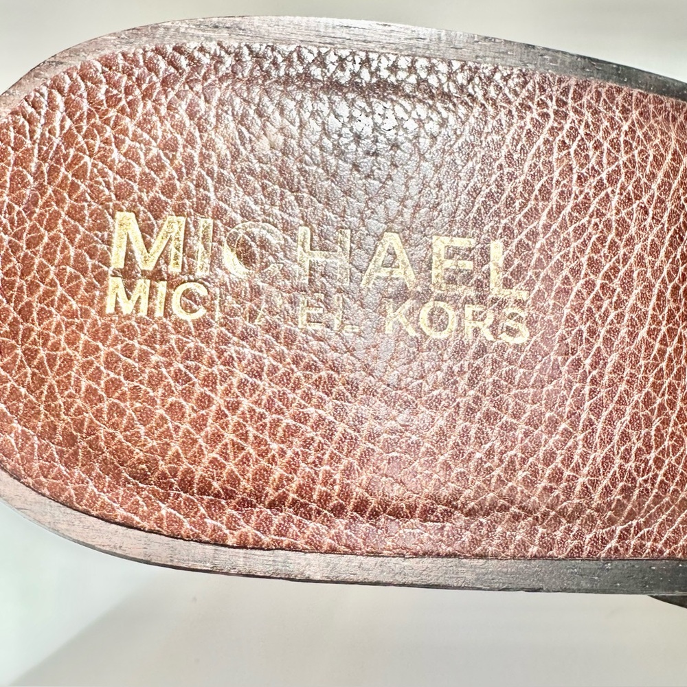 Michael Kors Chocolate Brown Leather San Antonio Mules with Tassels and Box - Picture 9 of 10